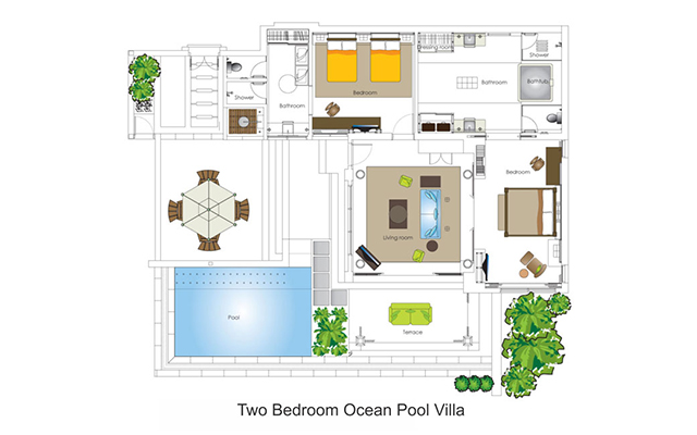 Two Bedroom Ocean Pool Villa