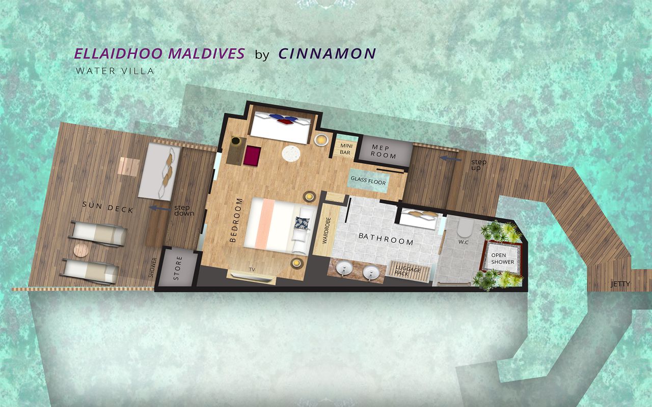 WATER VILLA - colored floor plan - REVISED 25.12.2019