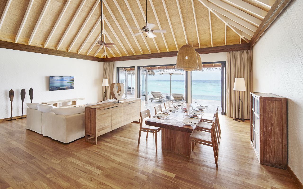 COMO Maalifushi - Maalifushi Water Villa Living and Dining 2