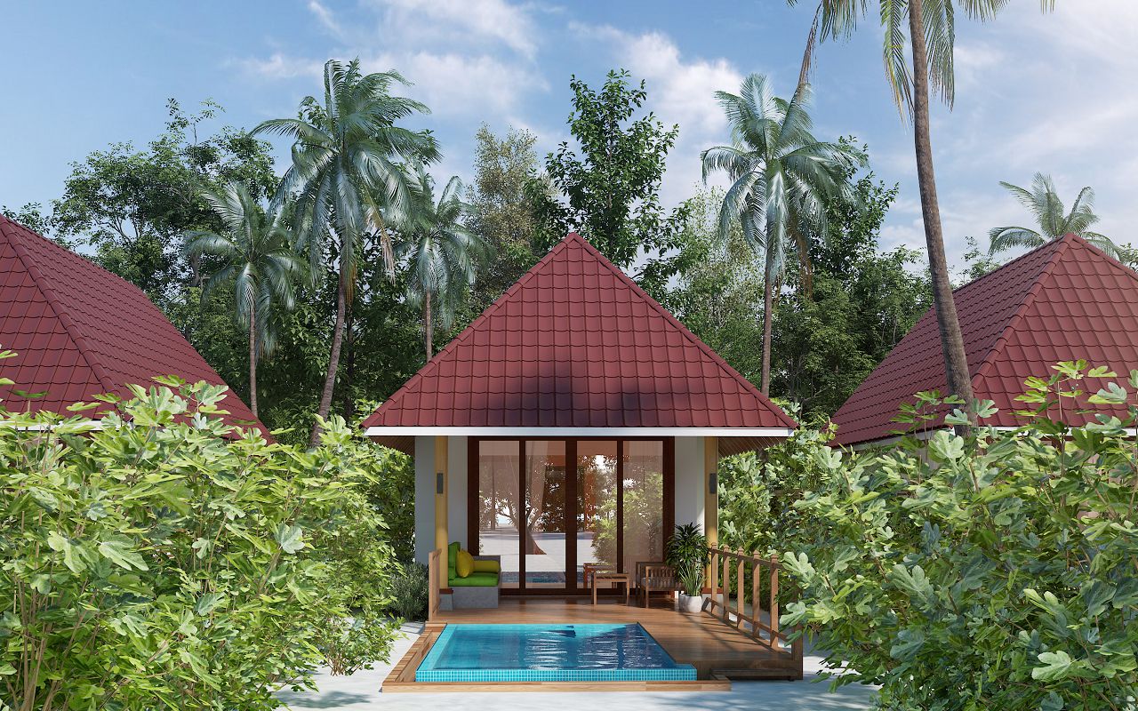 Beach Villa with Pool